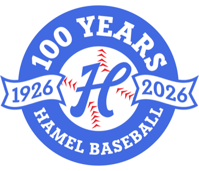Hamel Hawks 100 Year Anniversary crest